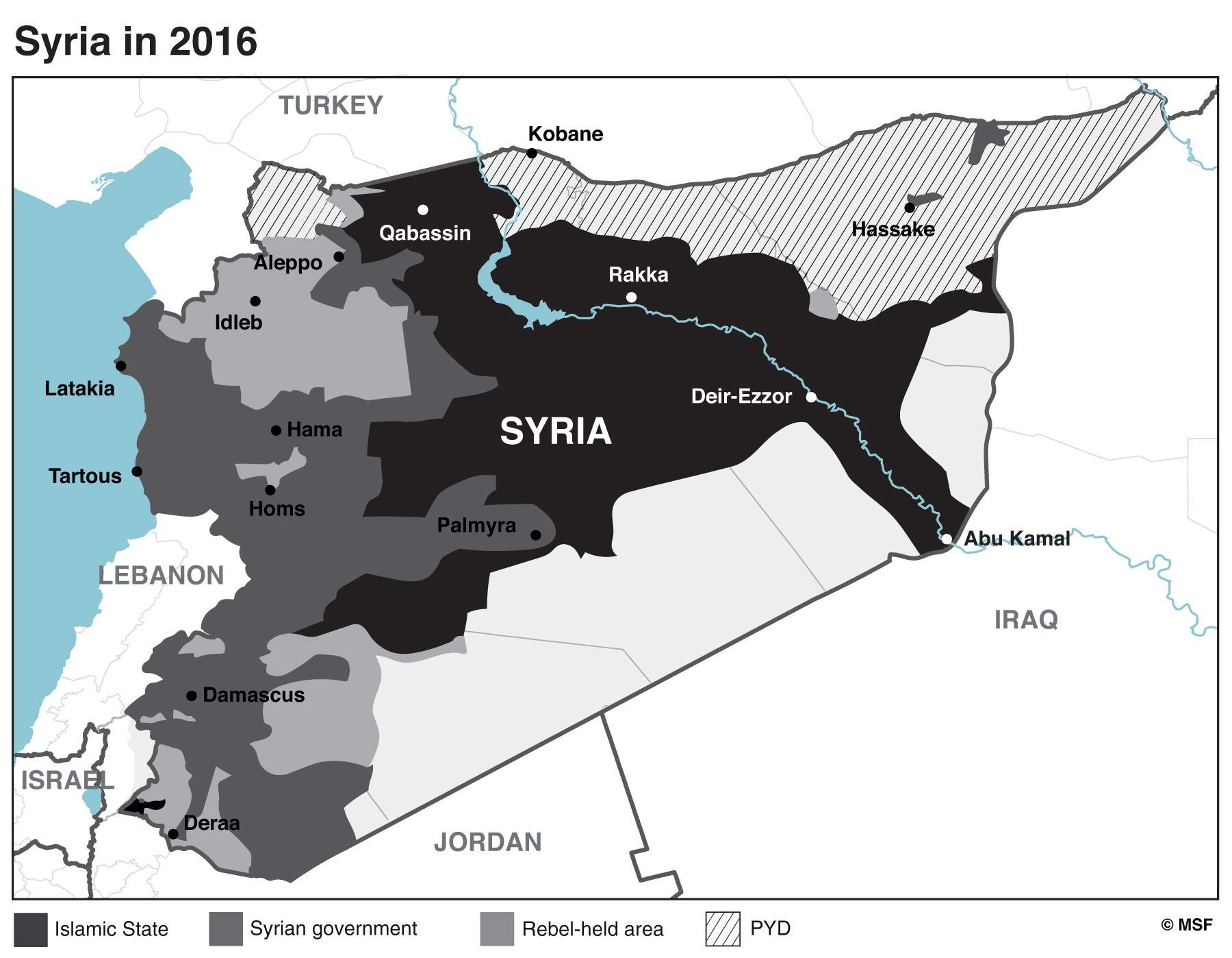 Figure 1 : Syria in 2016. 