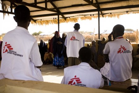 MSF staff at the health care clinic in Dagahaley Refugee camp, Dadaab